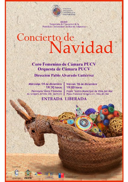 Coro y Orquesta de la PUCV ofrecen concierto navideño en Quintero y Viña del Mar - Foto 1