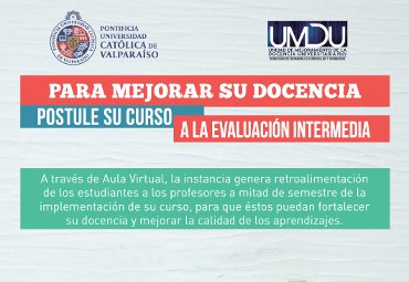 Vicerrectoría Académica invita a docentes a postular a la Evaluación Intermedia PUCV - Foto 1