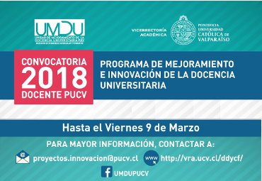 Programa de Mejoramiento, Innovación e Investigación apoyará el fortalecimiento de la docencia en variadas unidades académicas de la PUCV - Foto 1