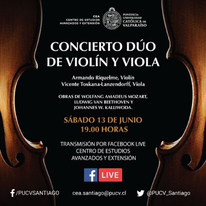 CEA transmitirá concierto de violín y viola con destacados exalumnos - Foto 1
