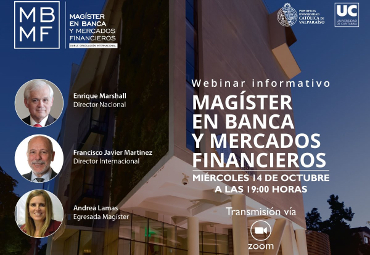 Magíster en Banca y Mercados Financieros ofrecerá Webinar Informativo