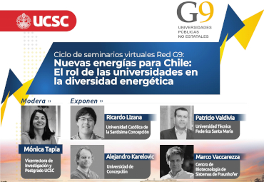 Red G-9 realizará seminario: "Nuevas energías para Chile: el rol de las universidades en la diversidad energética"