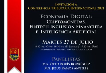 Conferencia “Economía Digital: Criptomonedas, Fintech Inclusión Financiera e Inteligencia Artificial”