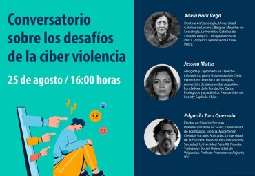 Comisión de Equidad de Género del CRUV invita a conversatorio "Desafíos de la ciber violencia"