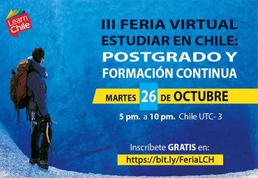 Learn Chile realizará III Feria Virtual Estudiar en Chile: postgrado y formación continua