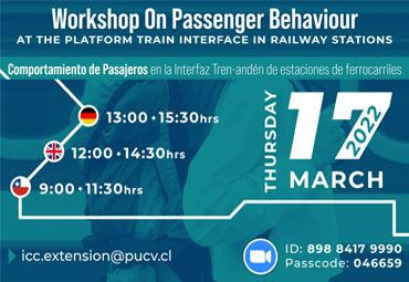 PUCV organiza workshop internacional sobre comportamiento de pasajeros en estaciones de trenes