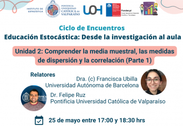Instituto de Estadística invita a ciclo de encuentros entre profesores e investigadores en educación estocástica