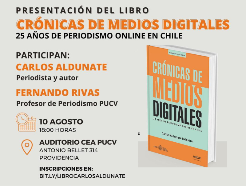 Escuela de Periodismo invita a ex alumnos a la presentación del libro Crónicas de Medios Digitales
