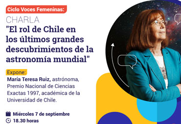 Conferencia: "El rol de Chile en los últimos grandes descubrimientos de la astronomía mundial"