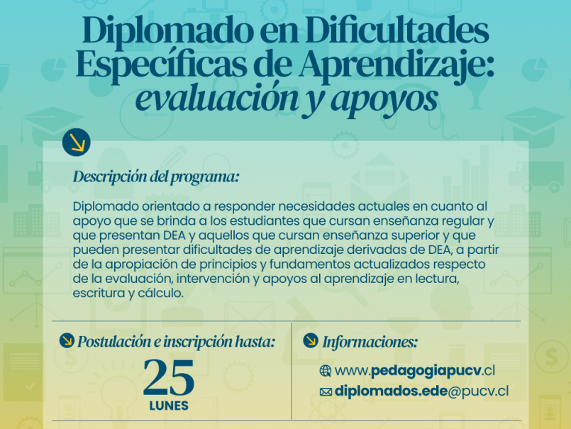 Abiertas postulaciones para Diplomado en Dificultades Específicas de Aprendizaje