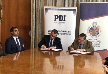 PUCV suscribe convenio de colaboración con la PDI