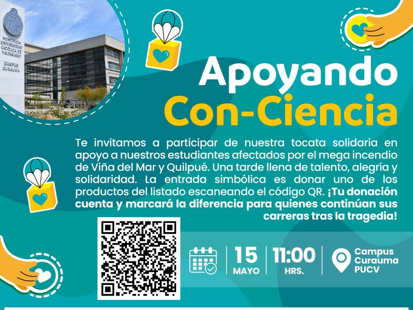 Facultad de Ciencias invita a evento solidario para apoyar a damnificados de incendios