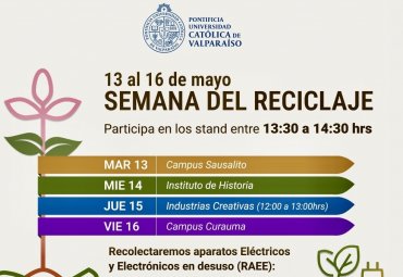 PUCV realizará Semana del Reciclaje