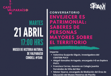 CIDSTEM invita a conversatorio “Envejecer es patrimonial: saberes de personas mayores sobre el territorio”