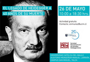 Académicos del Instituto expondrán en II Congreso Nacional de la Sociedad Iberoamericana de Estudios Heideggerianos (SIEH)