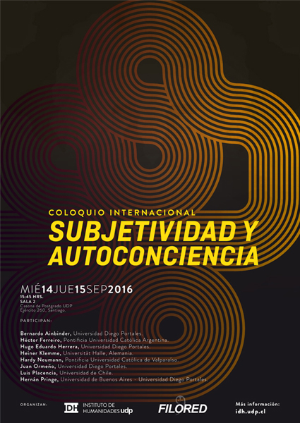 Profesor Hardy Neumann participará del Coloquio internacional “Subjetividad y autoconciencia”