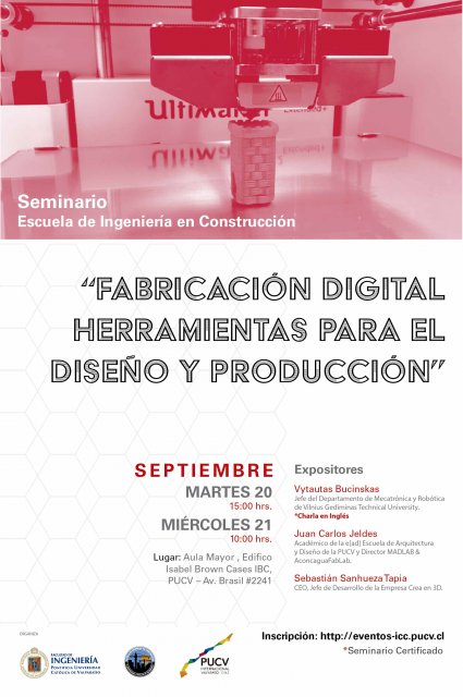 Seminario “Fabricación Digital herramientas para el Diseño y Producción”