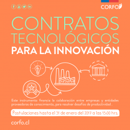 Nueva convocatoria del Programa "Contratos Tecnológicos para la Innovación" de Corfo que subsidia proyectos de I+D+i de empresas junto a entidades expertas
