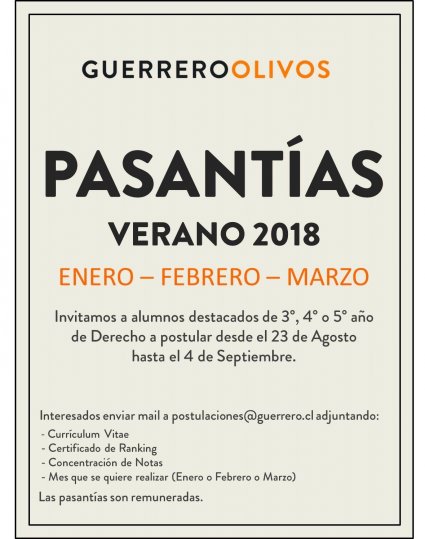 Inicia proceso de selección para programa de pasantías de verano en Guerrero Olivos.
