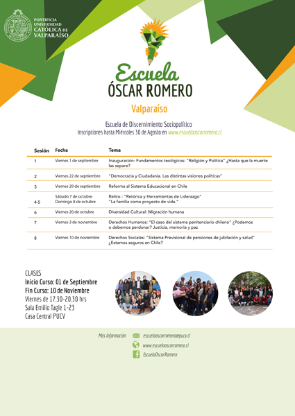 Inicio Escuela de Discernimiento Sociopolítico Oscar Romero