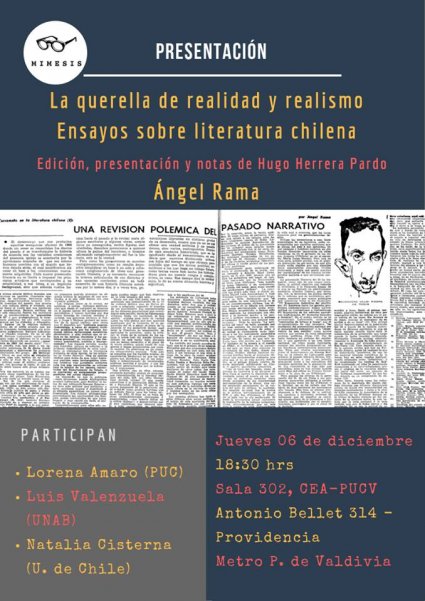 ILCL presenta el libro “La querella de realidad y realismo ensayos sobre literatura chilena, de Ángel Rama”