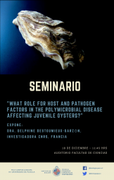 What role for host and pathogen factors in the polymicrobial disease affecting juvenile oysters?