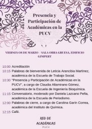 Participación de Académicas en la PUCV