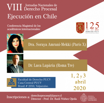 Inauguración VIII Jornadas Nacionales de Derecho Procesal (SUSPENDIDA)