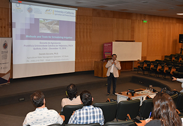 Con éxito se realiza el seminario "Desafíos de un Manejo Hídrico Sustentable en las Regiones de Valparaíso y California"