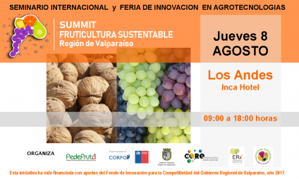 Expertos nacionales e internacionales participarán en Summit de Fruticultura Sustentable