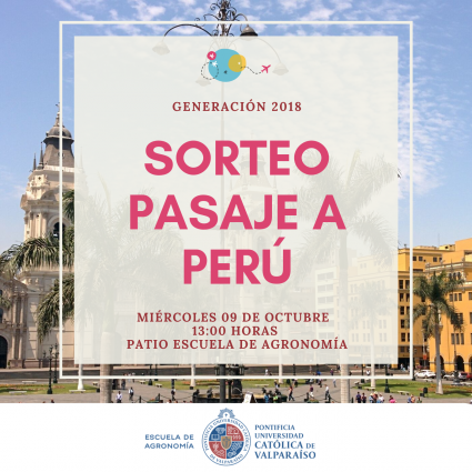 Sorteo de pasaje a Perú para Generación 2018