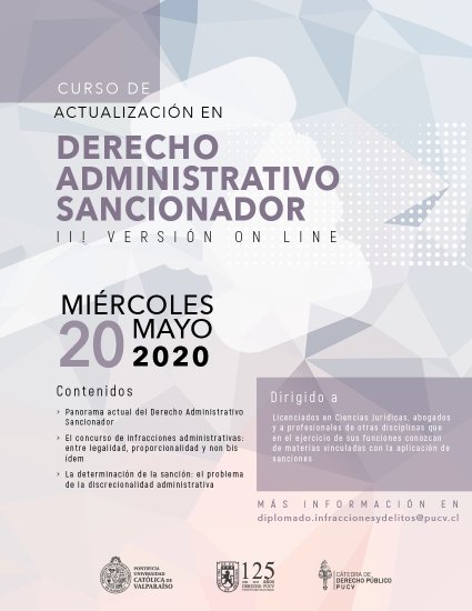 (Copia de) Postulaciones Abiertas: Curso de Actualización Online Derecho Administrativo Sancionador Jueves 30 de abril