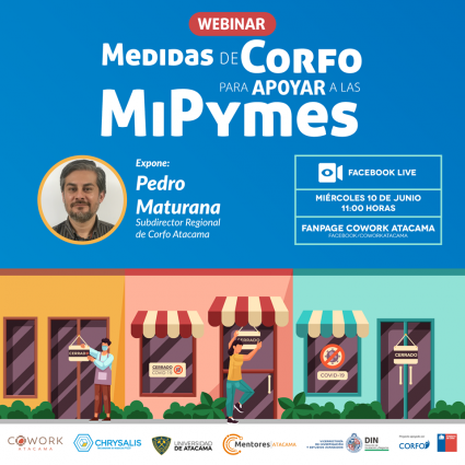 Webina Cowork Atacama: Medidas de Corfo para apoyar a las MiPymes