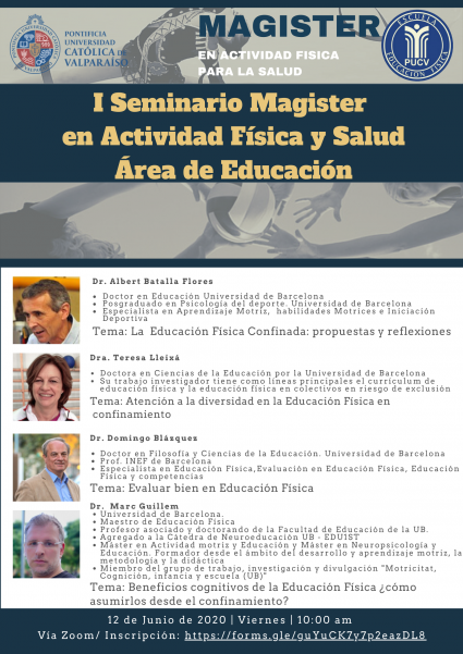 I Seminario Magister en Actividad Física y Salud. Área de Educación