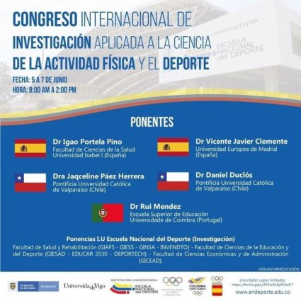 Académicos del programa participan en Congreso Internacional de Investigación aplicada a las Ciencias de la Actividad Física y el Deporte.