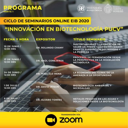 Ciclo de Seminarios Online "Innovación en Biotecnología PUCV"