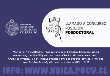 Llamado a Concurso Proyecto Anillo BIOGEOART / PUCV - UCM