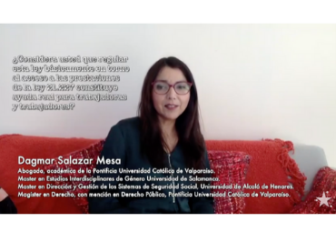 Profesora Dagmar Salazar participa en Boletín Legislativo Mujer y Género de la Biblioteca del Congreso Nacional