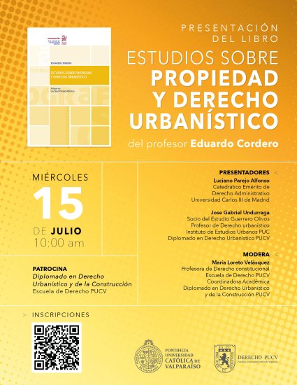 Presentación del libro "Estudios sobre propiedad y Derecho urbanístico" del profesor Eduardo Cordero
