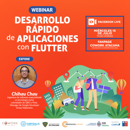 Webinar Cowork Atacama: Desarrollo rápido de aplicaciones flutter