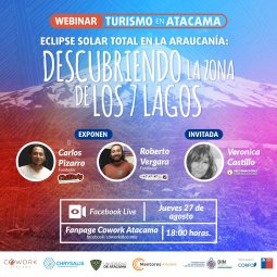 Webinar Cowork Atacama: Eclipse solar total en La Araucanía, descubriendo la zona de los 7 lagos