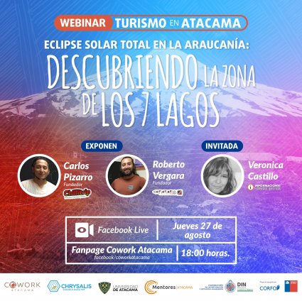 Webinar Cowork Atacama: Eclipse solar total en La Araucanía, descubriendo la zona de los 7 lagos