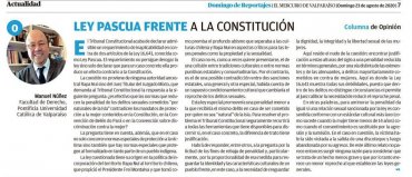 Opinión "Ley Pascua frente a la Constitución"