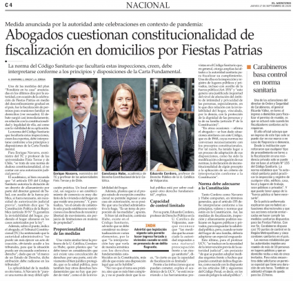 Abogados cuestionan constitucionalidad de fiscalización en domicilios por Fiestas Patrias