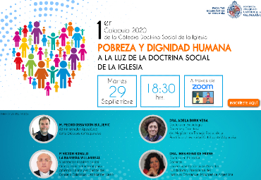 Cátedra Doctrina Social de la Iglesia organizará coloquio sobre pobreza y dignidad humana