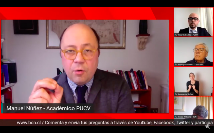 Profesor Alan Bronfman y Manuel Núñez participan en el ciclo de Diálogos Regionales para el Proceso Constituyente