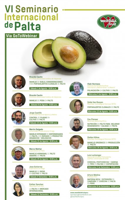 Estudiantes de la especialización de fruticultura participan en el VI Seminario Internacional de Palta organizado por Westfalia Perú