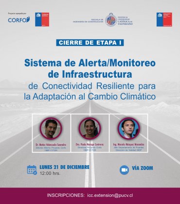 Cierre de Etapa 1: Sistema de Alerta/Monitoreo de Infraestructura de Conectividad Resiliente para la Adaptación al Cambio Climático.