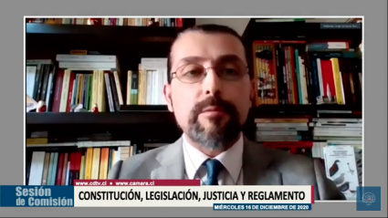 Profesor Jorge Larroucau expone en la Comisión de Constitución, Legislación, Justicia y Reglamento del Congreso