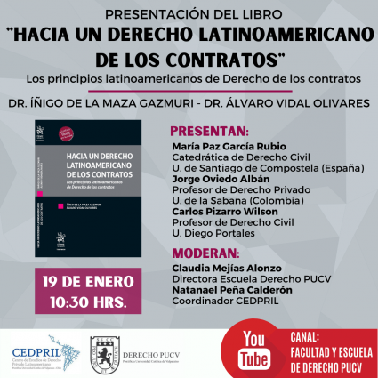 Presentación del libro "Hacia un derecho latinoamericano de los contratos: los principios latinoamericanos de Derecho de los contratos"
